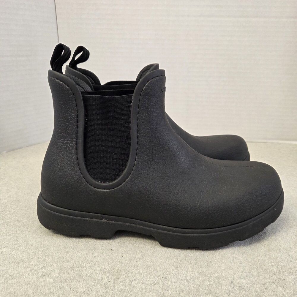 Crocs Dylan Chelsea Boots Women 9 Black Comfort Pull On Ankle Bootie Lightweight